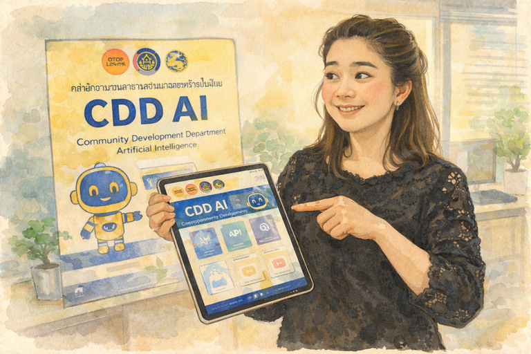💻📱 พช.ปากชม ประชาสัมพันธ์ระบบ CDD AI ผู้ช่วยพัฒนากร บริการอัจฉริยะ เพื่อการพัฒนาชุมชน